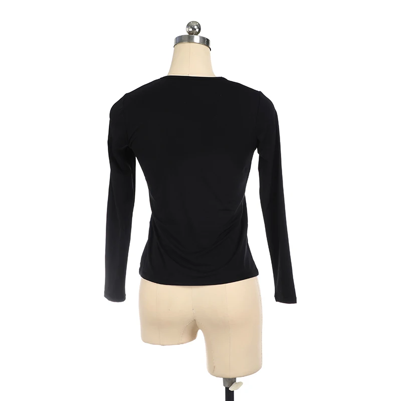 Футболка для фигурного катания топы девушек женщин взрослых тренировочные