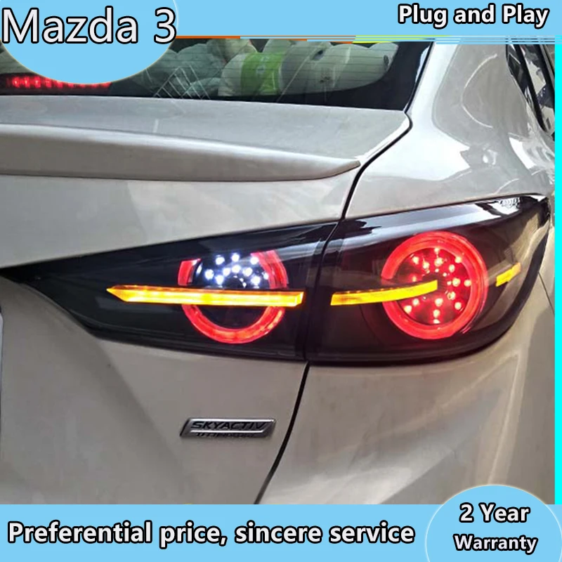 Car Styling Taillights case For Mazda 3 Mazda3 Axela M3 2014-2019 Taillights Mazda3 Axela M3 LED DRL Running lights Fog lights