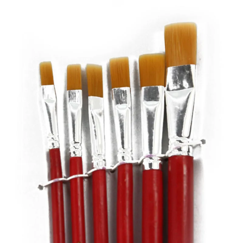 

6 шт./партия щетинки, кисти для рисования акриловыми масляными красками, принадлежности для художников DU55