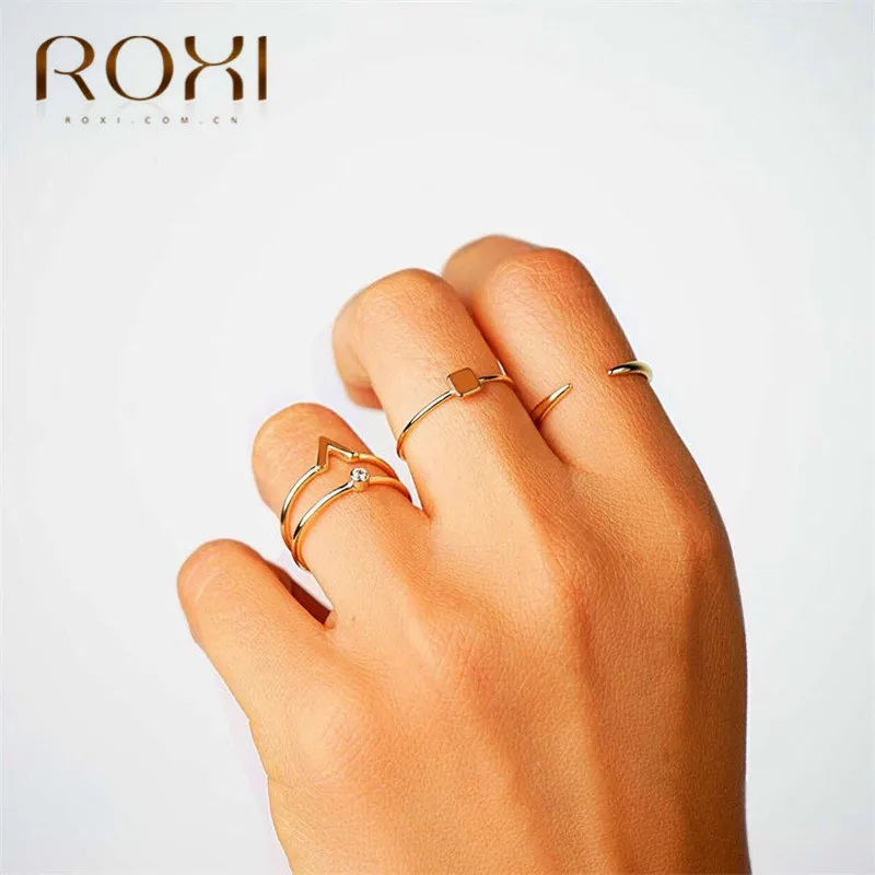 Женские регулируемые кольца ROXI открытые ювелирные изделия на безыменный палец