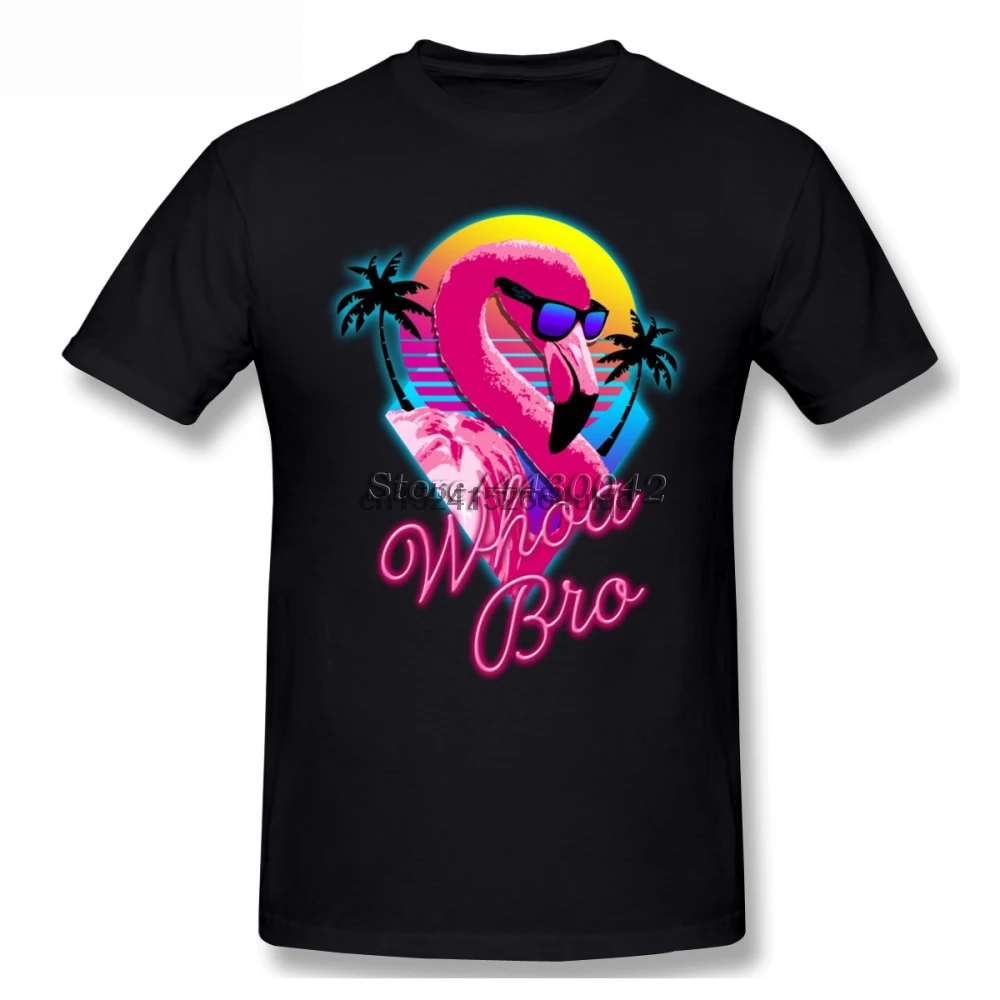 

Men Neon Synthwave Rad Whoa Bro T-shirt For Men Plus Size Cotton Team Tee Shirt 4XL 5XL 6XL Camiseta