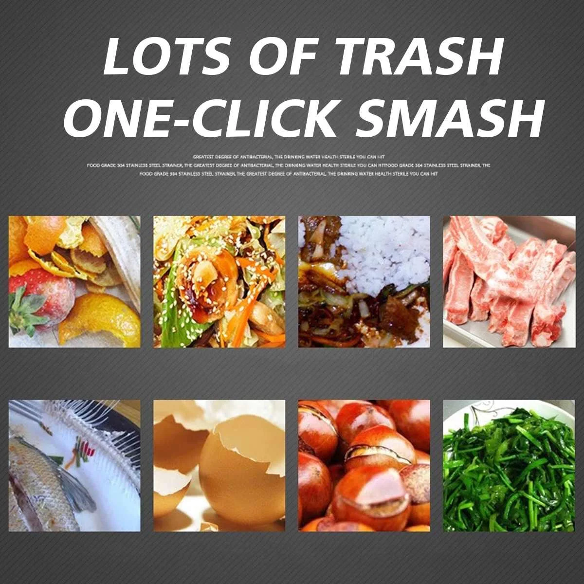 

Food Waste Disposer 370W Food Residue Garbage Processor Sewer Rubbish Disposal Crusher Grinder Kitchen Sink Appliance