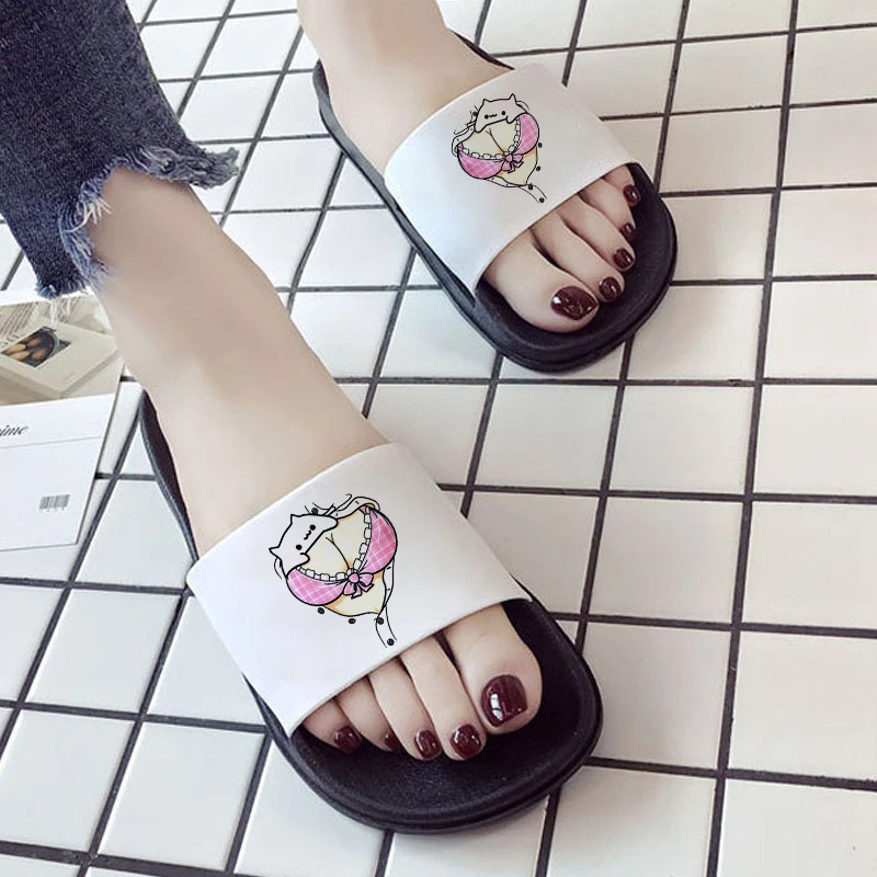 

Summer Slippers For Home Bathroom shoes Ladies Thick Platform Beach Sandals Woman Fashion Non-slip Flip Flops female shoes