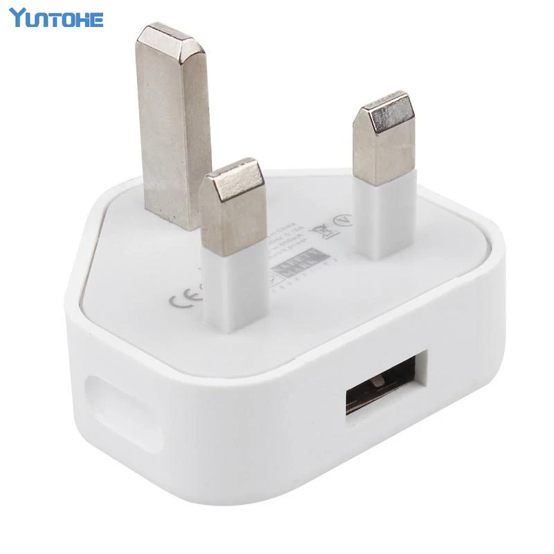 Оптoвaя прoдaжa 5V 1000 мА/ч 3 Pin USB великобританская настенная зарядное устройство
