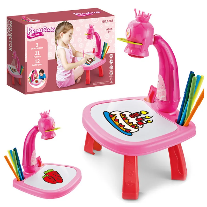 

Kids Led Projector Art Drawing Table Toys Children Painting Board Desk Arts and Crafts Projection Educational Early Learning Toy