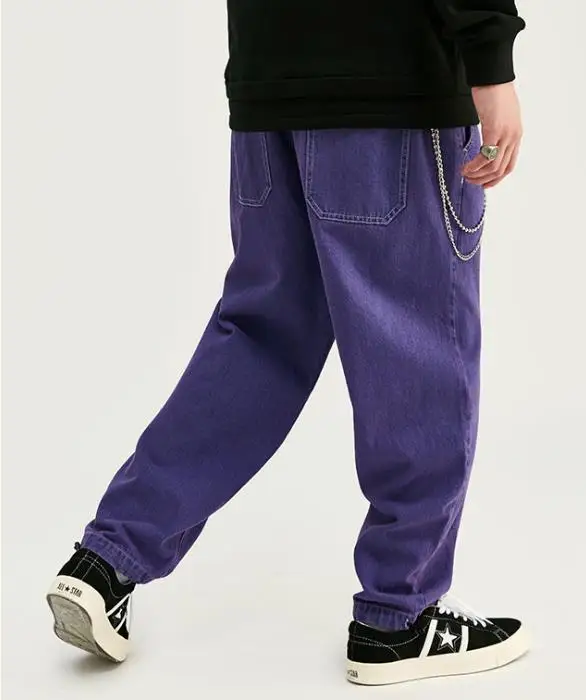 Современный ретро джинсы Для Мужчин's свободный зауженные джинсовые штаны из