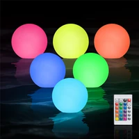16 color floating pool lights led garden ball light outdoor waterproof pool lawn lamp landscape swimming wedding party pool toys