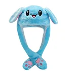 Новинка 2021, женская шапка с заячьими ушками, шапка с подвижными ушками кролика из плюша, шапка с подвижными ушками для женщиндетейдевочек