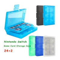 24 in 1 switch game card case box for nintendo switch oled portable storage box ns lite cards holder protective cover hard shell