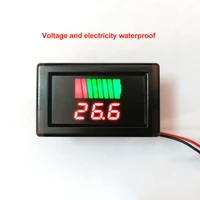waterproof battery capacity indicator 12v 24v 36v 48v 60v 72v 6 100v car battery charge level tester dual display lcd