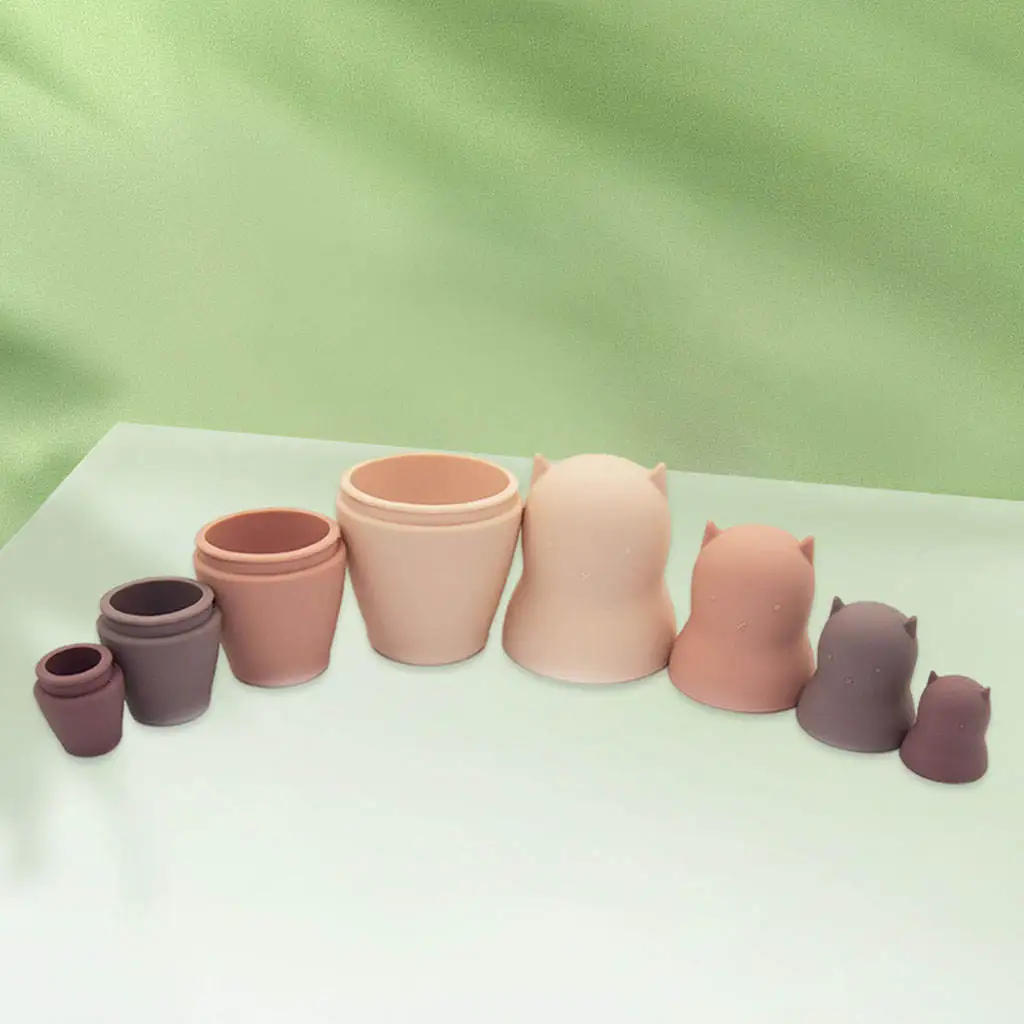 Русская игрушка-гнездо силиконовая Матрешка куклы бабушка Монтессори игрушка