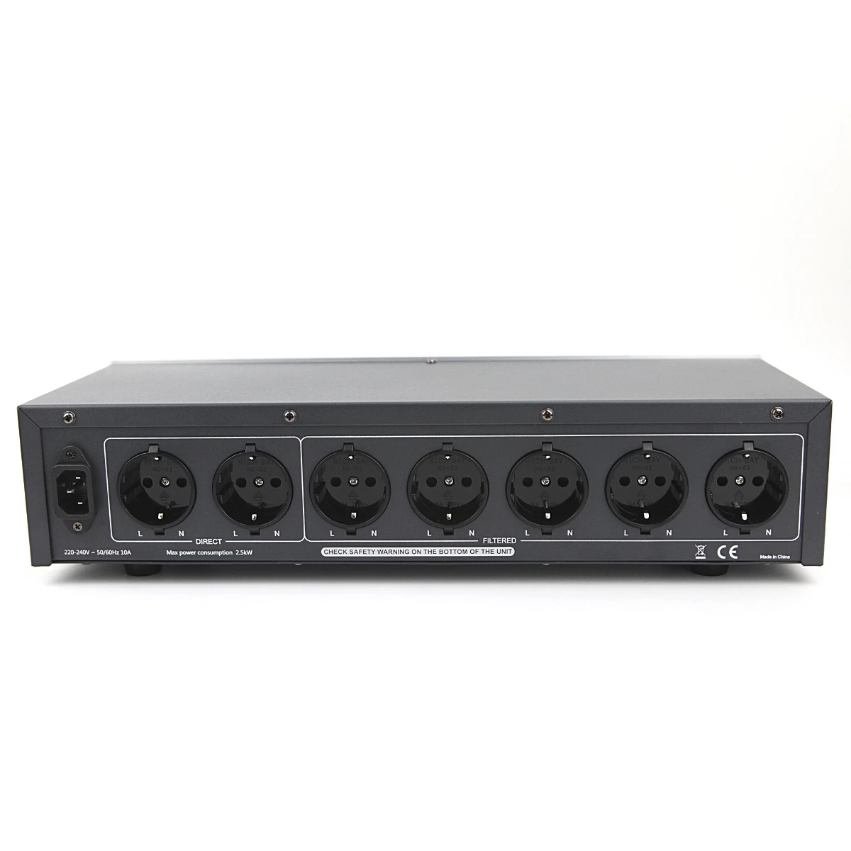 WAudio Power Filter AC Noise Purifier W-6000 Desktop Line Conditioner Surge Protector with EU Outlets