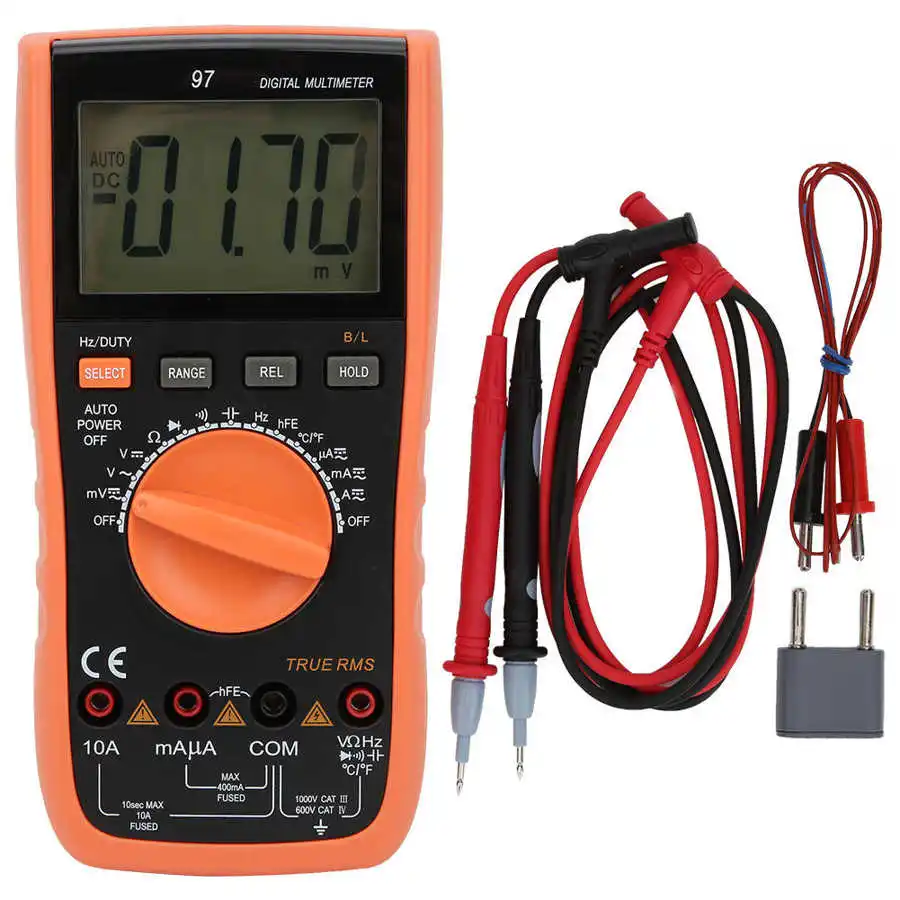 VC97 Auto Range LCD Digital Multimeter Universal Electric Tester Anti-Burn 3999 Maximum Display | Инструменты