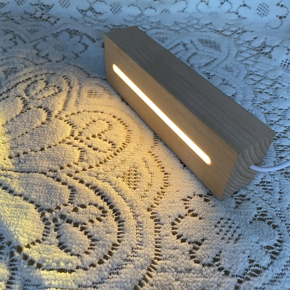 

Светодиодный Ночной светильник, подставка для дисплея, подставка ручной работы из смолы, искусство, дерево, белый/теплый орнамент, Хрусталь...