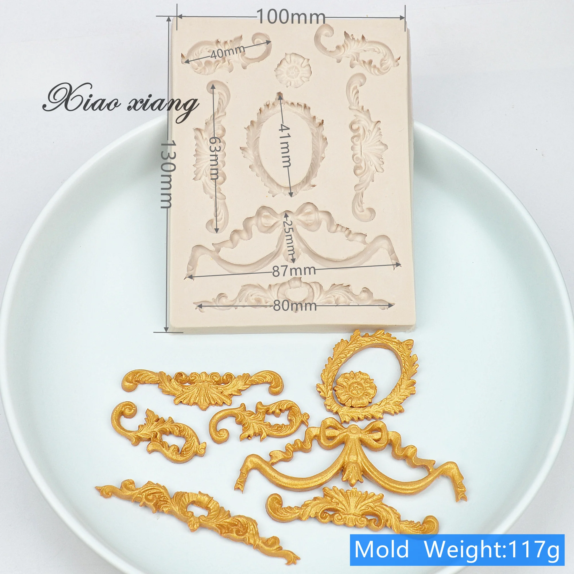 Классический узор силиконовые формы с кружевным краем штамповый торт