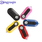 Jingyuqin чехол для ключа-пульта с 3 кнопками для Fiat 500 Panda Punto Bravo