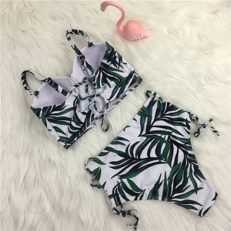 Женский купальник Evage pitaya бикини с перекрестной подкладкой и высокой талией 2019 |