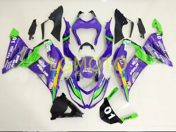 

Корпус для Ninja ZX6R 2013 Обтекатели фиолетового и зеленого цвета для KAWASAKI zx6r 2014 2015 zx 6r 13 14 15 16 17 18 2016 2017 2018 комплекты кузова