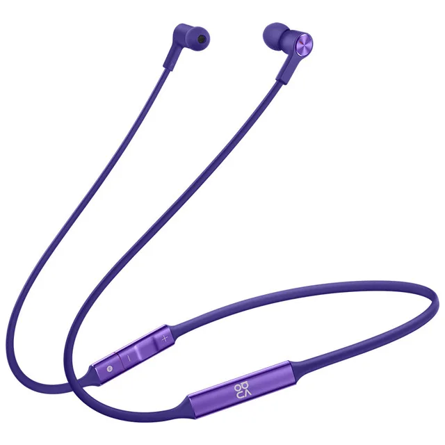 Purple Спортивные Беспроводные наушники huawei FreeLace, Bluetooth, спортивные, водонепроницаемые, вставные, с кабелем памяти, металлическая полость, силиконовый переключатель, быстрая зарядка - Цвет: Purple