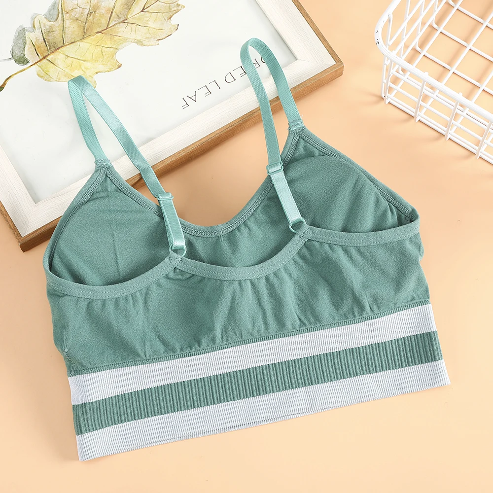 Однотонный Симпатичный хлопковый бюстгальтер с прострочкой простое женское