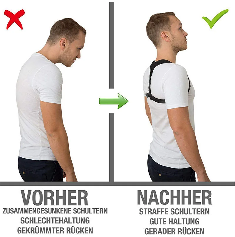 Поддерживающий Пояс для мужчин и женщин регулируемый Корректор осанки спины