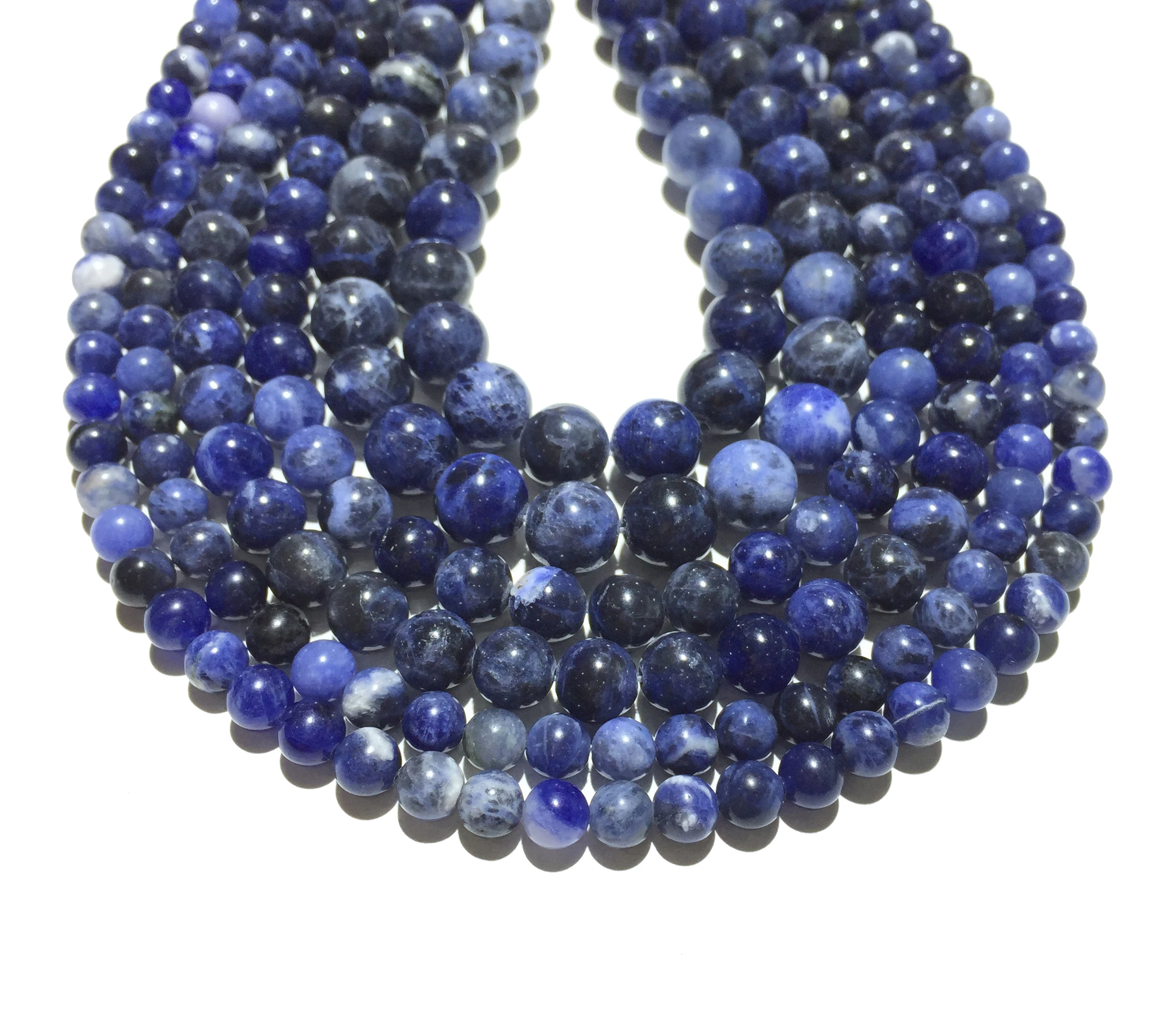 

12mm Natural Sodalite Bead Healing Energy Gemstone Loose Bead DIY Jewelry Making For Bracelet Necklace Accessories Factory Price