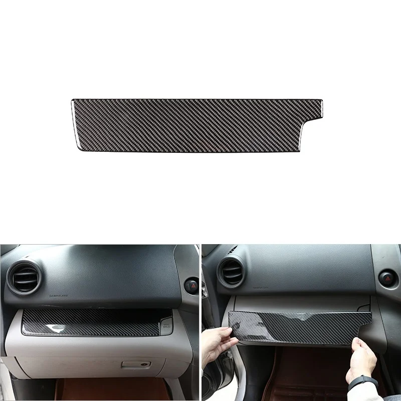 

only RHD Soft Carbon Fiber Center Control Copilot Dashboard Panel Sliver Cover Trim For Toyota Rav4 RAV 4 2006 - 2010 2011 2012