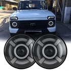 7-дюймовый круглый светодиодный налобный фонарь, дальний и ближний свет, гало, угол обзора, ДХО для Suzuki Samurai, для Jeep Wrangler