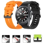 Для Samsung galaxy watch 3 41 45 мм ремешок силиконовый Ремешки для наручных часов Высокое качество спортивный браслет 20 22 мм ремешок для часов для galaxy watch3