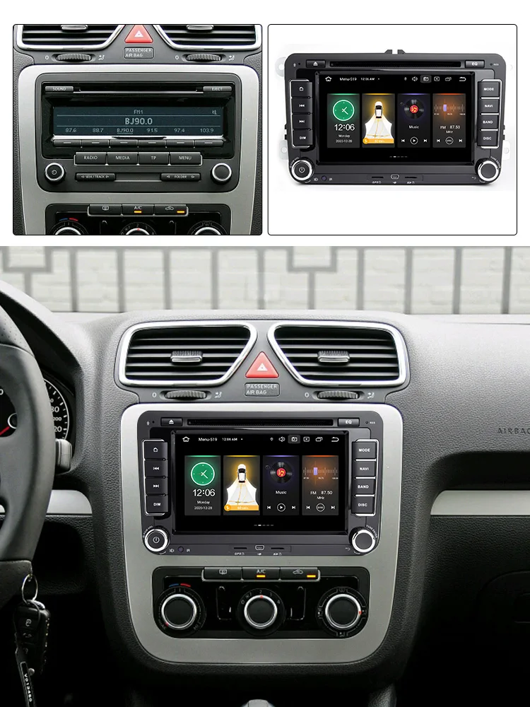 Автомагнитола 2 DIN 8 дюймов Android 11 GPS мультимедийный плеер для Skoda/Seat/Volkswagen/VW/Passat