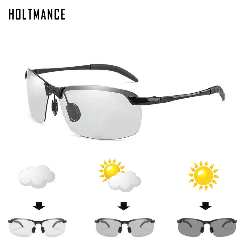 

Classic Photochromic Driving Sunglasses Men Brand Vintag Polarized Chameleon Discoloration Sun glasses men Anti-glare Goggles