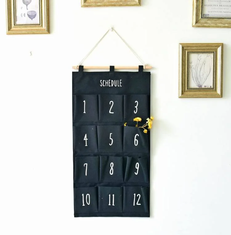 12 карманов из хлопка и льна настенная подвесная сумка для хранения на кухне