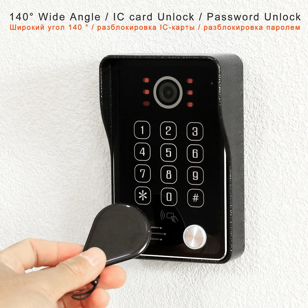 Wi-Fi видеодомофон для дома TUYA умный IP-видеодомофон камера 1080P клавиатура пароль RFID