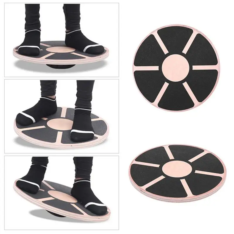 

Wood Yoga Balance Board Disc Training Round Plates Exercise Trainer For Fitness Sports Waist Wriggling Fitness Gym Accessories