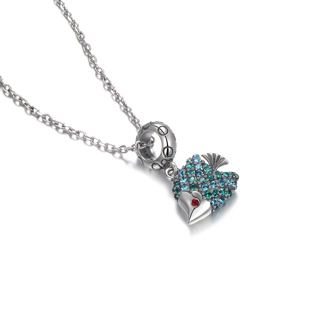 Зеленый рыбий Подвески свисающие сережки 925 пробы серебряная подвеска Браслеты