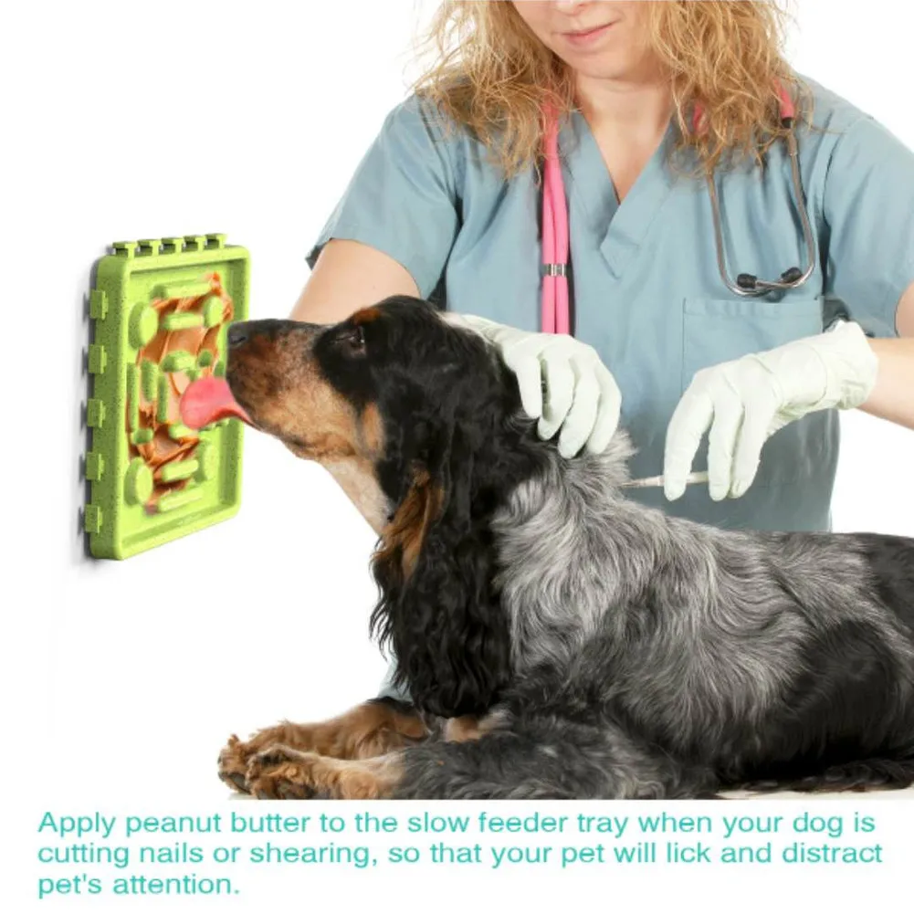 Медленный питатель для собак 2 шт. медленный коврик лижков с присоской домашних