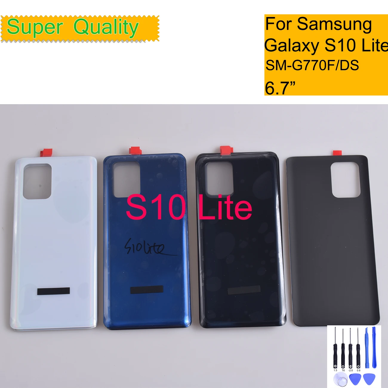 

For Samsung Galaxy S10 Lite G770 Housing Battery Back Cover Case Rear Door Chassis Shell Replacement