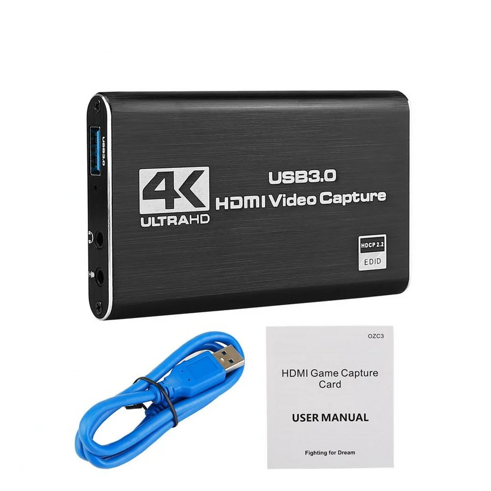 4K HDMI записывающая коробка USB3.0 драйвер бесплатно игровой плейер с микрофоном HD