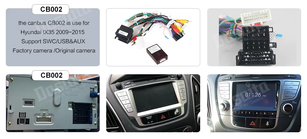 Dasaita " дисплей автомобиля 1 Din радио Android 9,0 для hyundai IX35 2009- USB 64G Ram 1080p видео