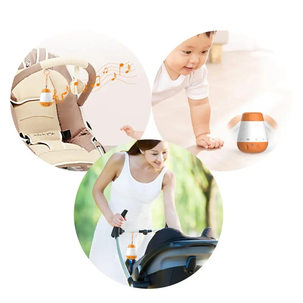 Детская терапевтическая звуковая машина портативная пустышка для сна с белым