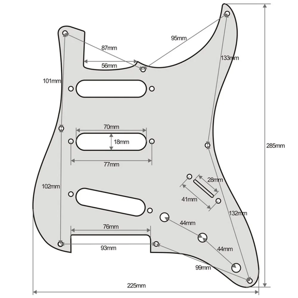 Vintage 8 Holes ST SSS Pickguard Aged White Strat Guitar Pickguard with screws ST Scrach Plate Fits for Fender Strat