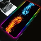 MRGBEST XXL аниме большая грудь RGB проекционный коврик игровой компьютерный блокированный коврик для мыши для настольной клавиатуры светодиодный коврик