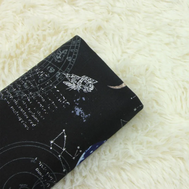 Половина двор ретро ткань из хлопка и льна в японском принтом звездного неба