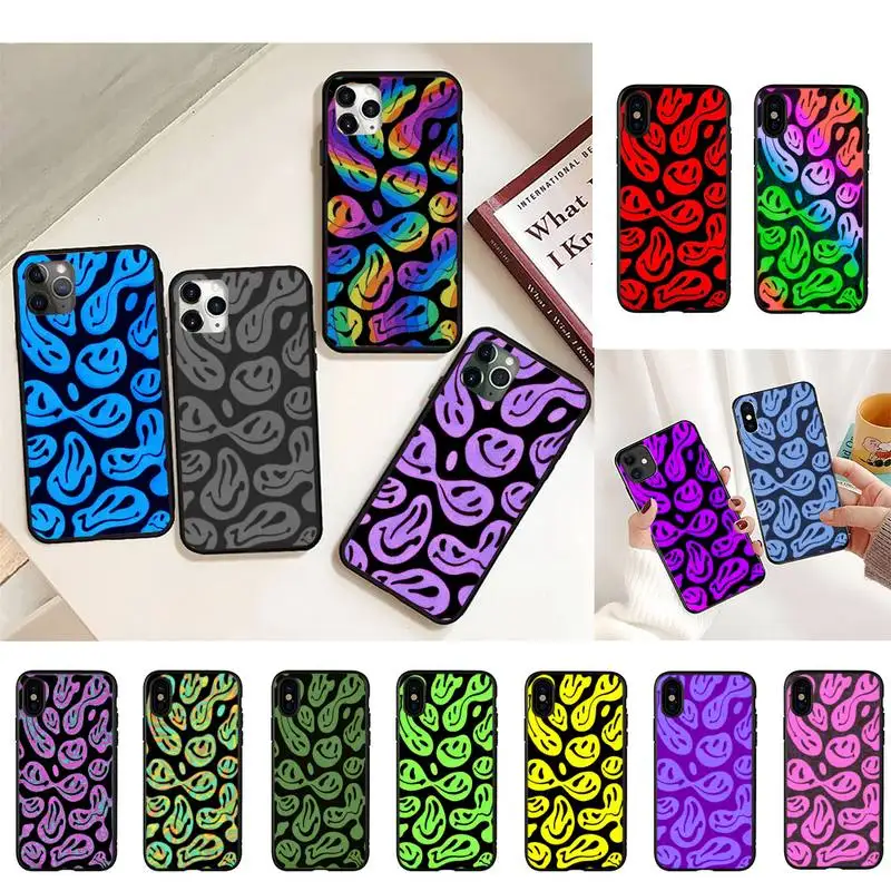 

Drippy smiley face Phone Case For iphone 13 8 7 6 6S Plus 5 5S SE 2020 12pro max XR X XS MAX 11 Fundas Coque Funda Shell