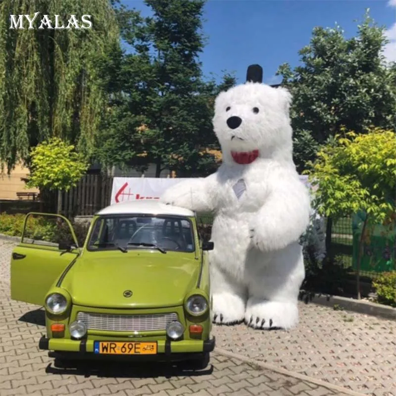 Новинка Костюм полярного медведя надувной костюм для взрослых рекламный свадьбы