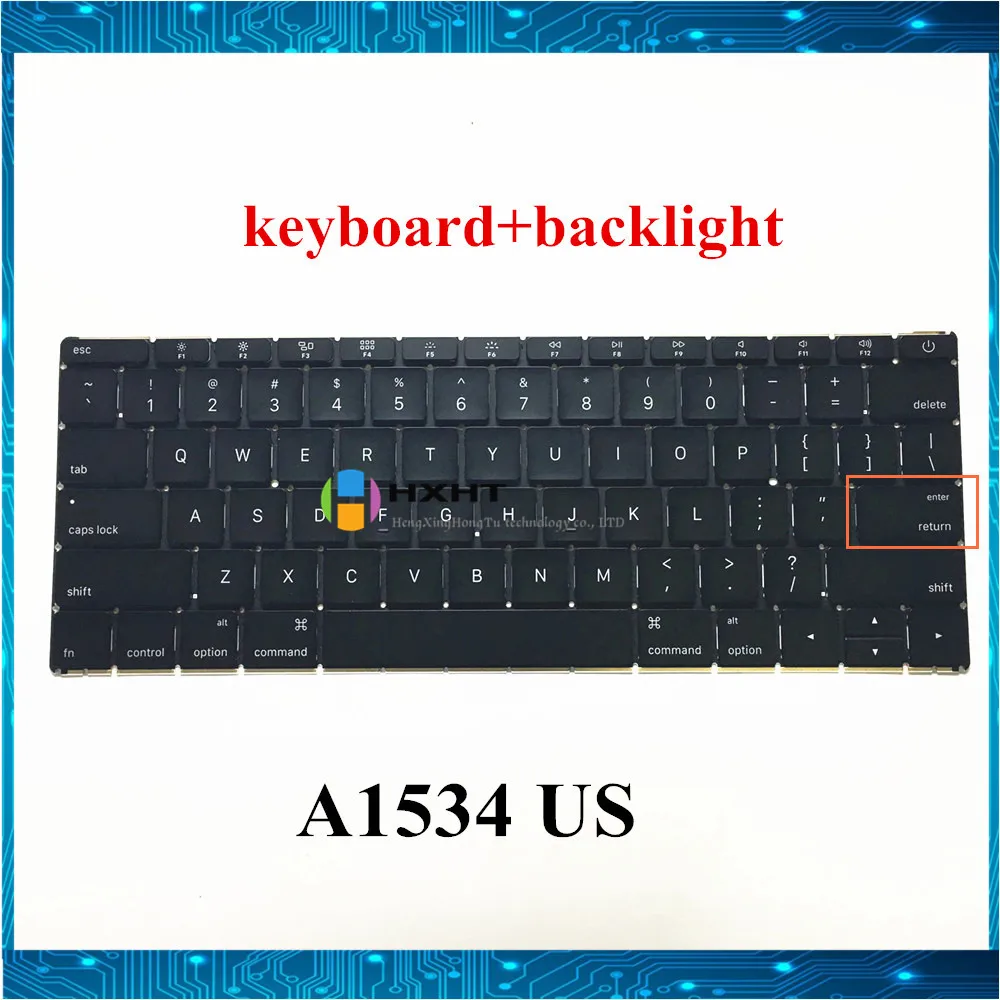 Клавиатура A1534 для Macbook Pro Retina клавиатура с американской раскладкой и подсветкой 12