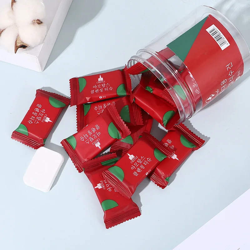 Одноразовое спрессованное квадратное полотенце увеличивающее утолщенное