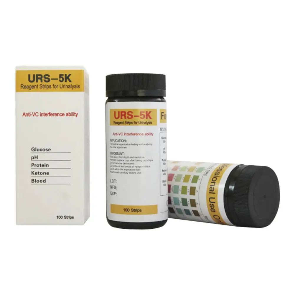 

100 Strips Water Test Paper 5-In-1 Swimming Pool Test Paper Residual Chlorine PH Value Alkalinity Hardness Test Strip Water Tes