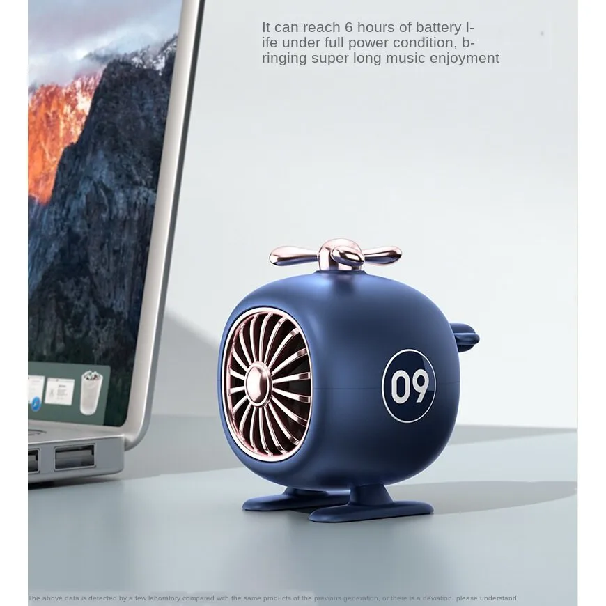 

New Bluetooth 5.0 Mini Bluetooth Speaker Creative Design Wireless Portable Lovely Cute Helicopter Audio Speakers With Mic