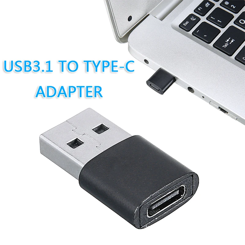 

Черный адаптер Micro USB-C 3,1 штекер-гнездо, переходник для интерфейса, подходит для разъема MacBook, компьютера, USB-расширитель, аксессуары
